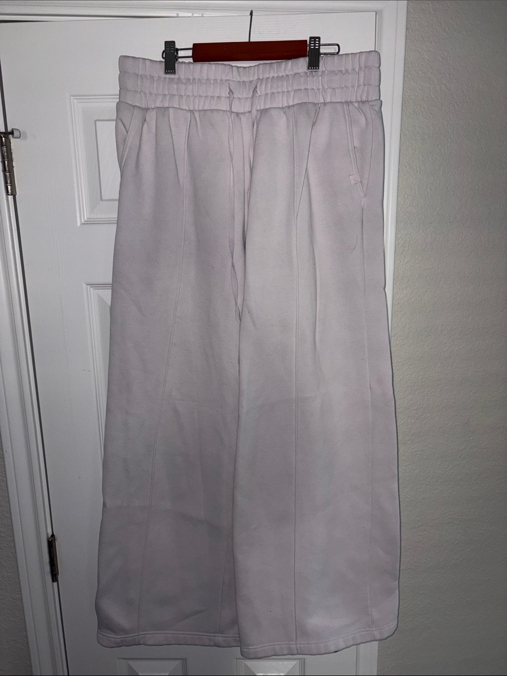 Super Wide Leg Light Pink Sweatpants